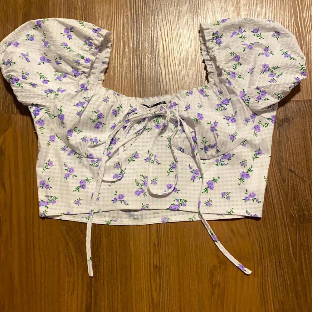 Milkmaid floral crop top